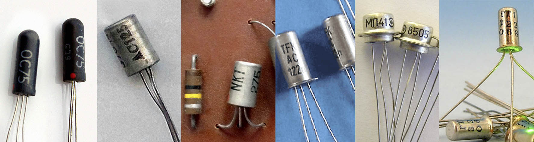 Transistors germanium pour fuzz ; famille AC125-NKT275